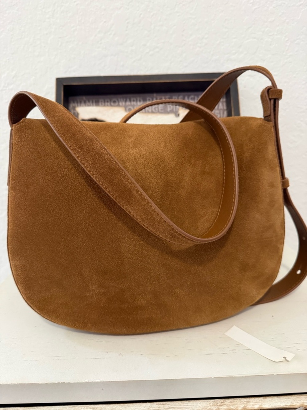 Madewell The Dakota Large Saddle Bag in cognac NEW with tags - Picture 11 of 15